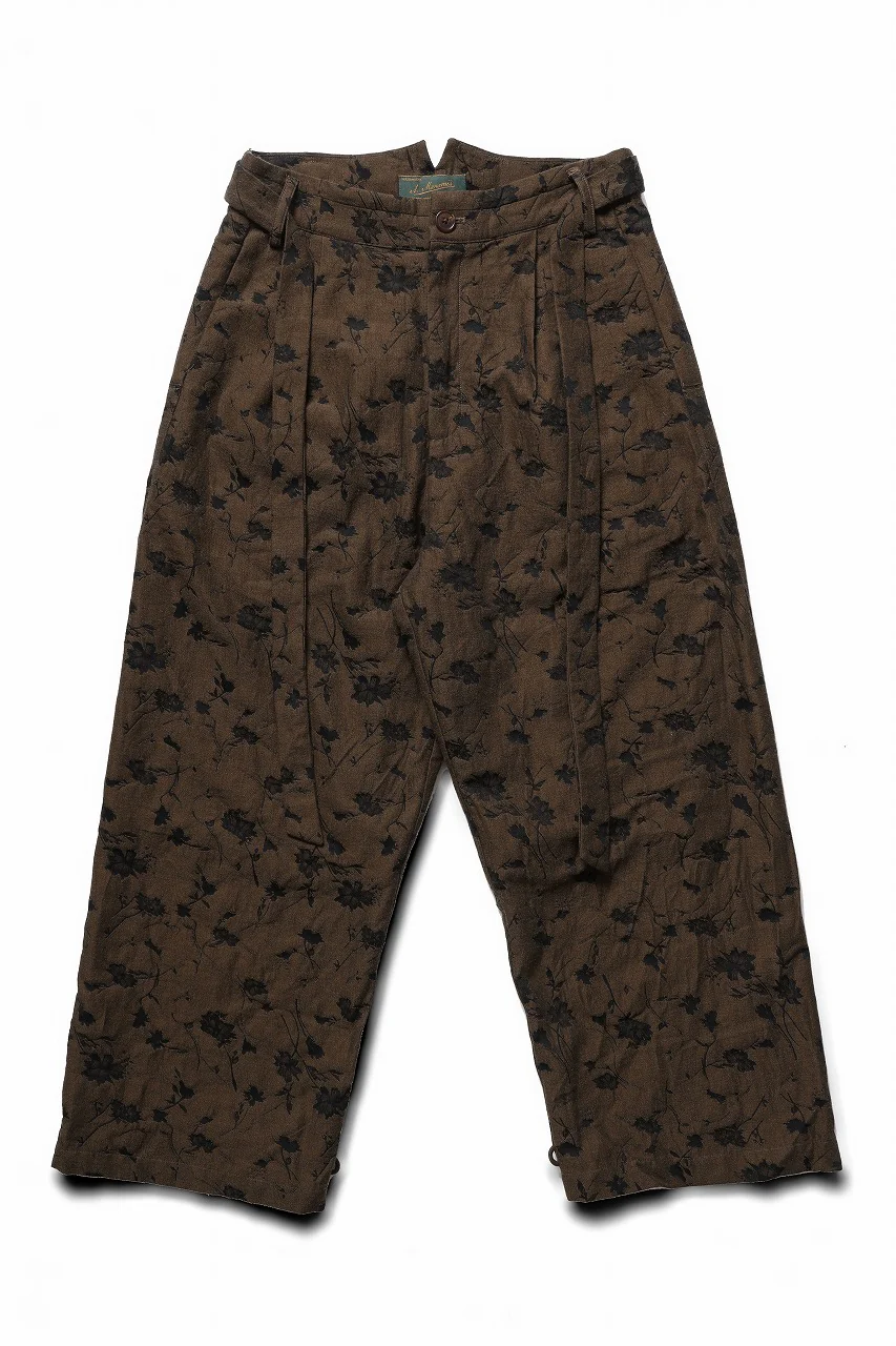 Aleksandr Manamis exclusive BUTTON LEG LOOSE PANT (BLACK / BROWN) - Image 2