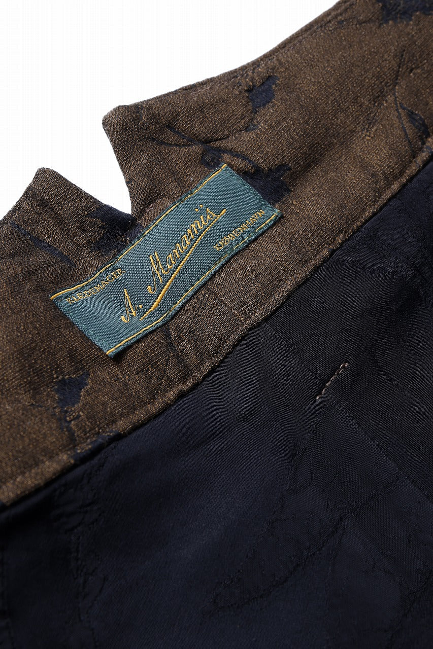 Aleksandr Manamis exclusive BUTTON LEG LOOSE PANT (BLACK / BROWN) - Image 22