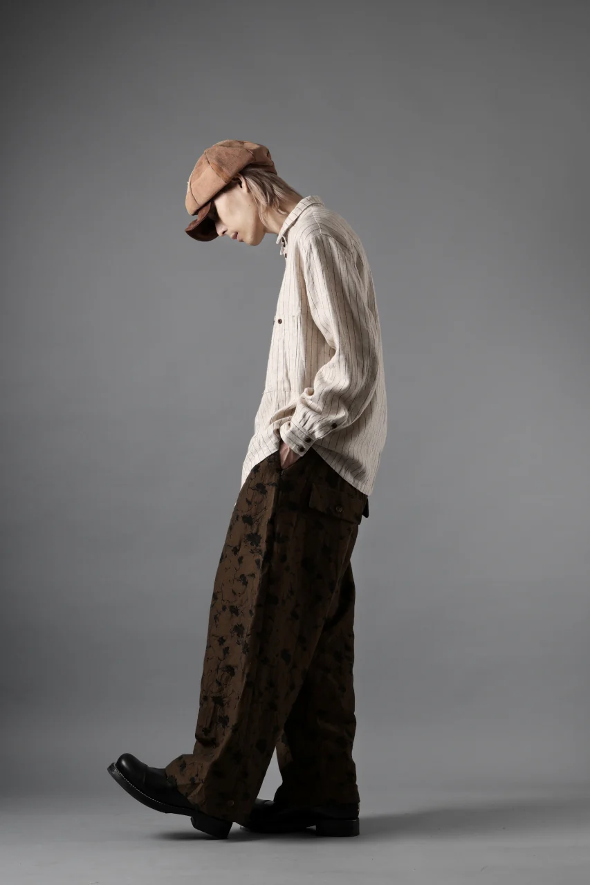 Aleksandr Manamis exclusive BUTTON LEG LOOSE PANT (BLACK / BROWN) - Image 31