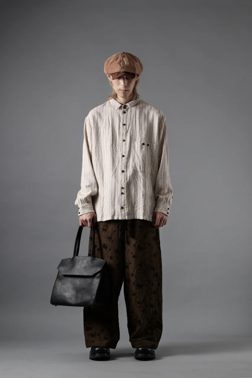 Aleksandr Manamis exclusive BUTTON LEG LOOSE PANT (BLACK / BROWN) - Image 33