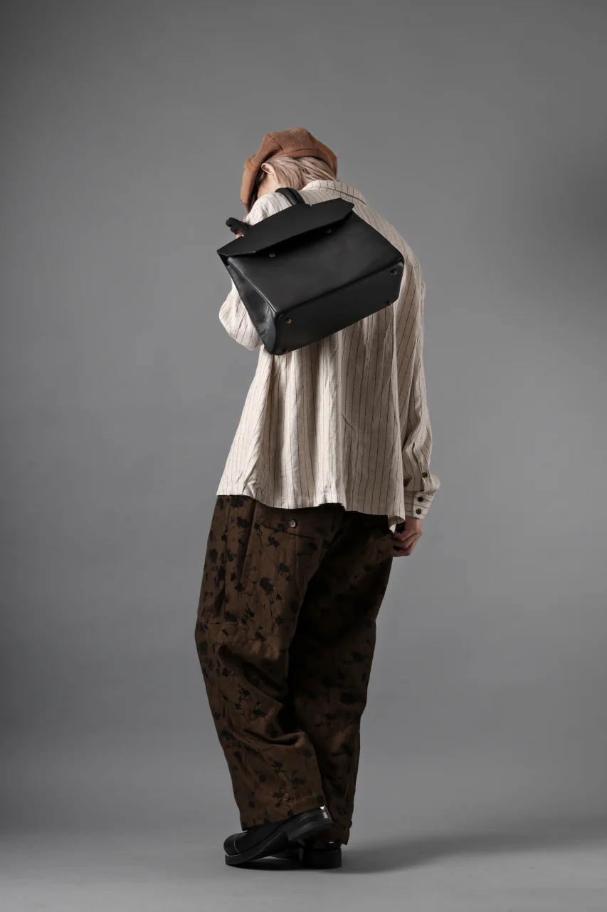 Aleksandr Manamis exclusive BUTTON LEG LOOSE PANT (BLACK / BROWN) - Image 35