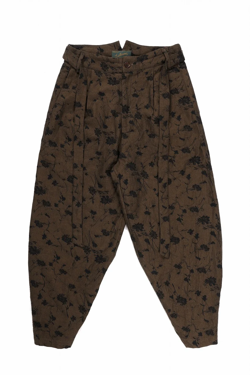 Aleksandr Manamis exclusive BUTTON LEG LOOSE PANT (BLACK / BROWN) - Image 6