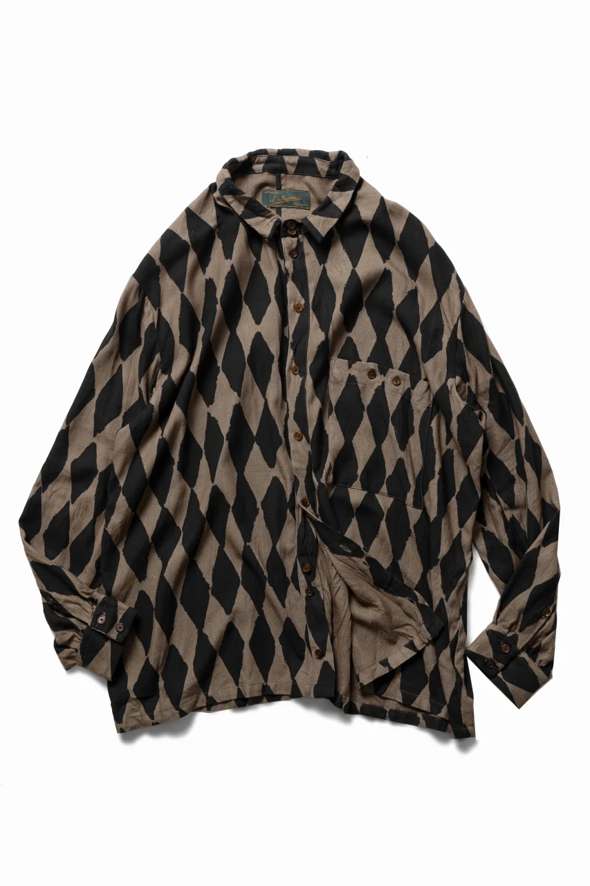 Aleksandr Manamis exclusive HARLEQUIN SHORT COLLAR REGULAR SHIRT (HARLEQUIN)