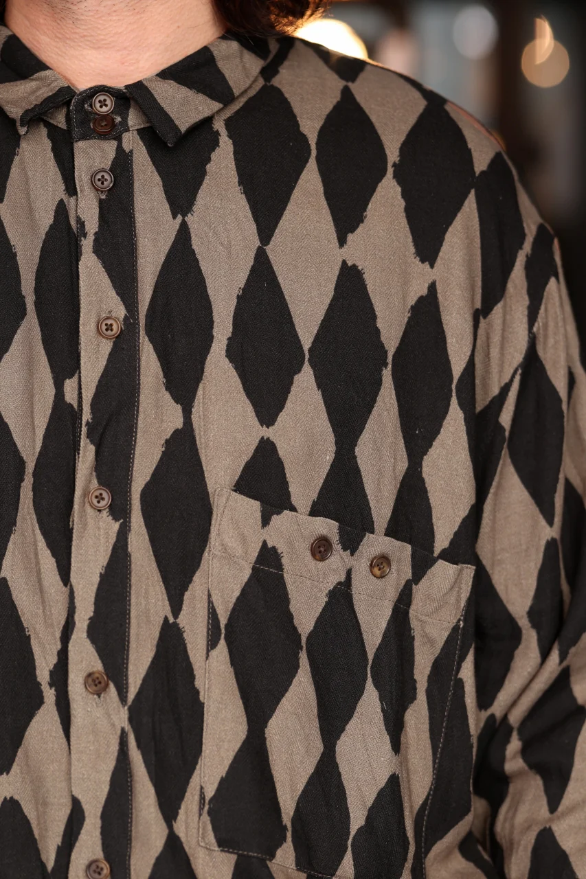 Aleksandr Manamis exclusive HARLEQUIN SHORT COLLAR REGULAR SHIRT (HARLEQUIN) - Image 33
