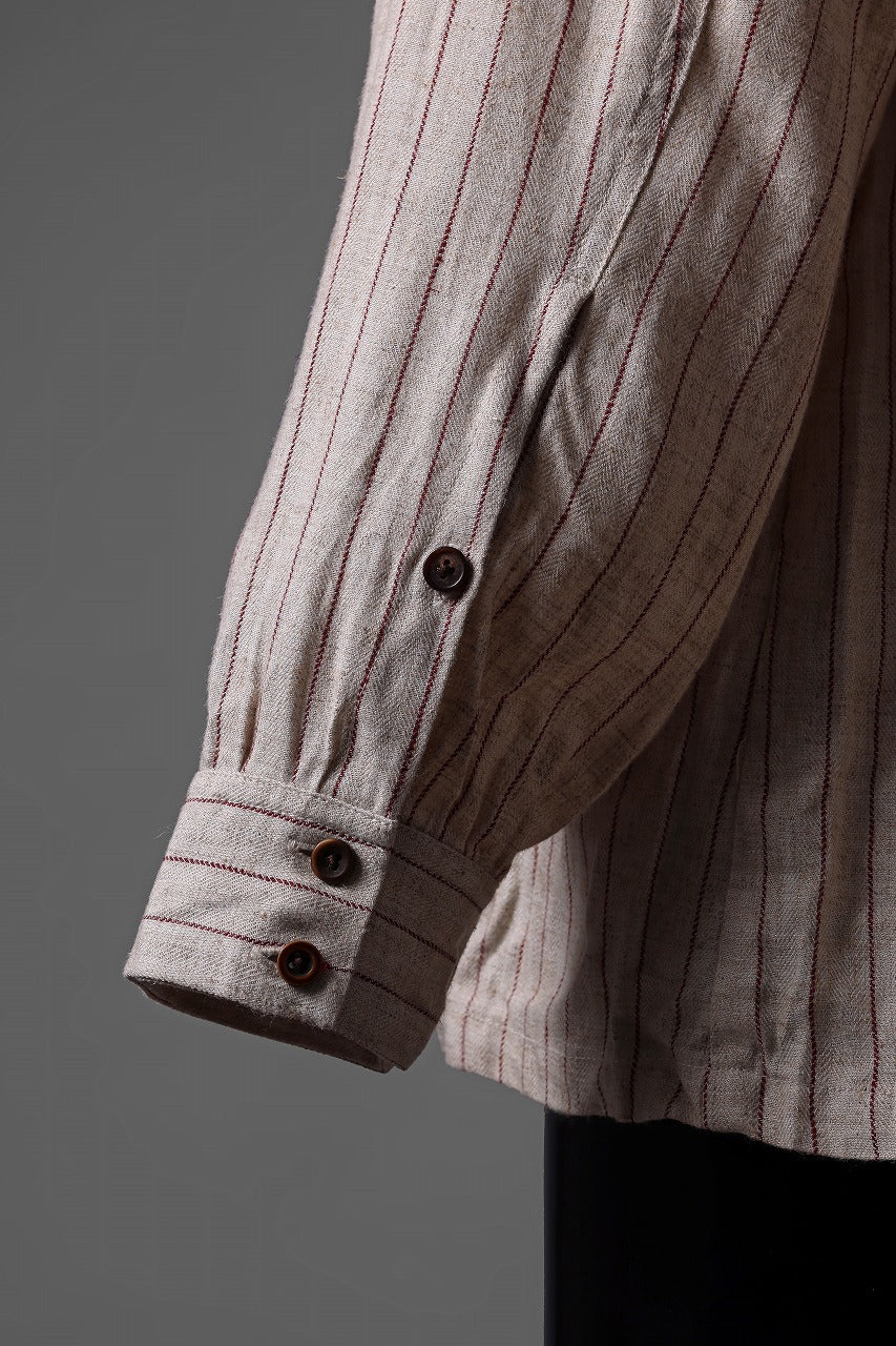 Aleksandr Manamis exclusive SHORT COLLAR REGULAR SHIRT (RED STRIPE) - Image 13