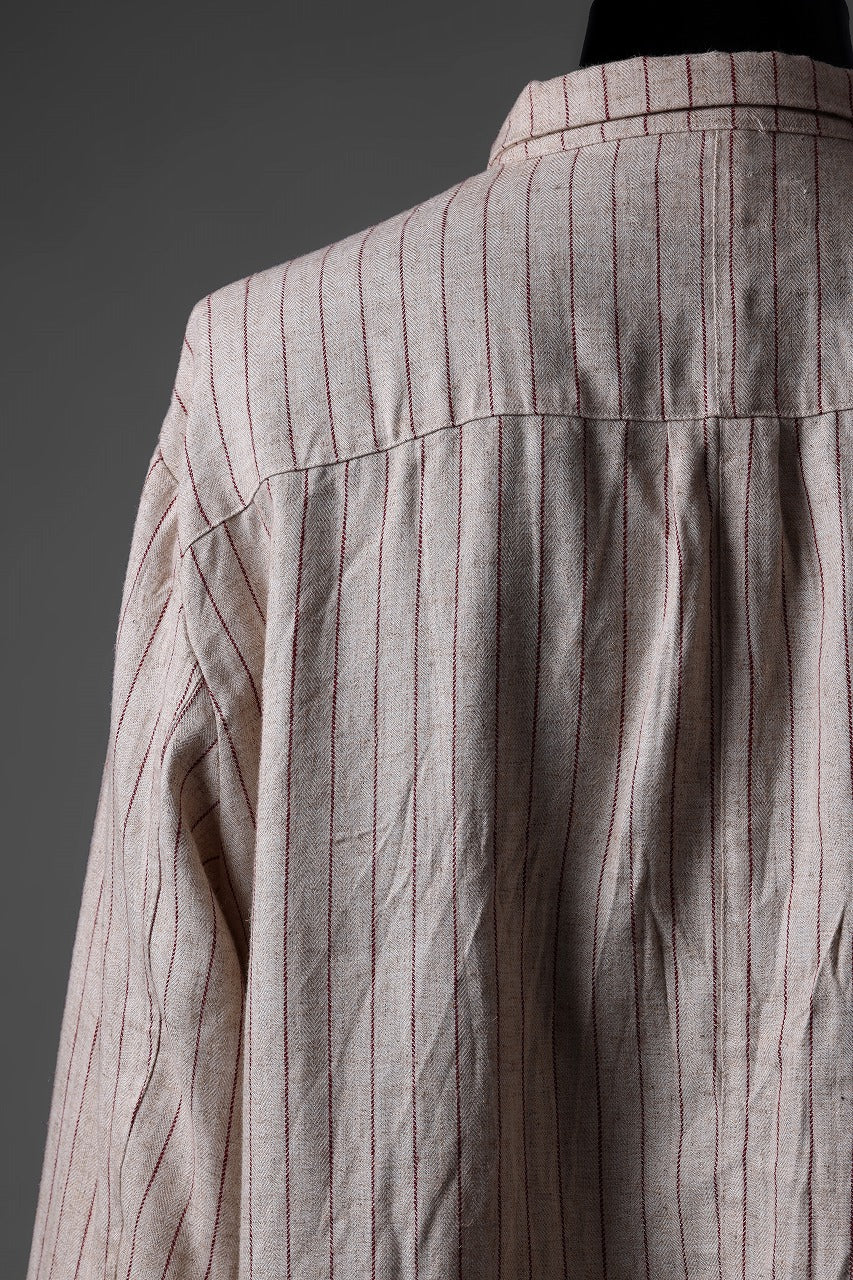 Aleksandr Manamis exclusive SHORT COLLAR REGULAR SHIRT (RED STRIPE) - Image 14
