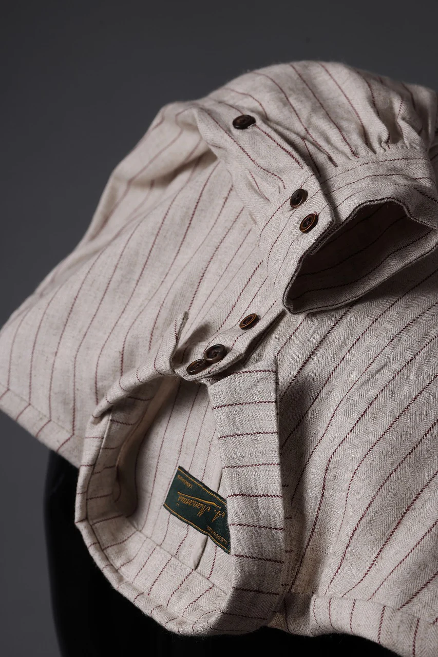 Aleksandr Manamis exclusive SHORT COLLAR REGULAR SHIRT (RED STRIPE) - Image 15