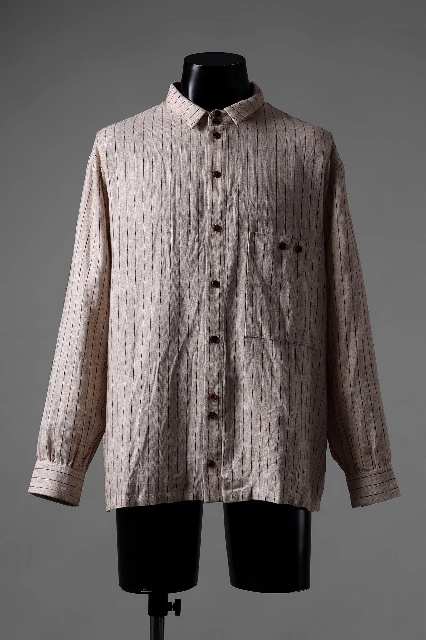 Aleksandr Manamis exclusive SHORT COLLAR REGULAR SHIRT (RED STRIPE) - Image 2