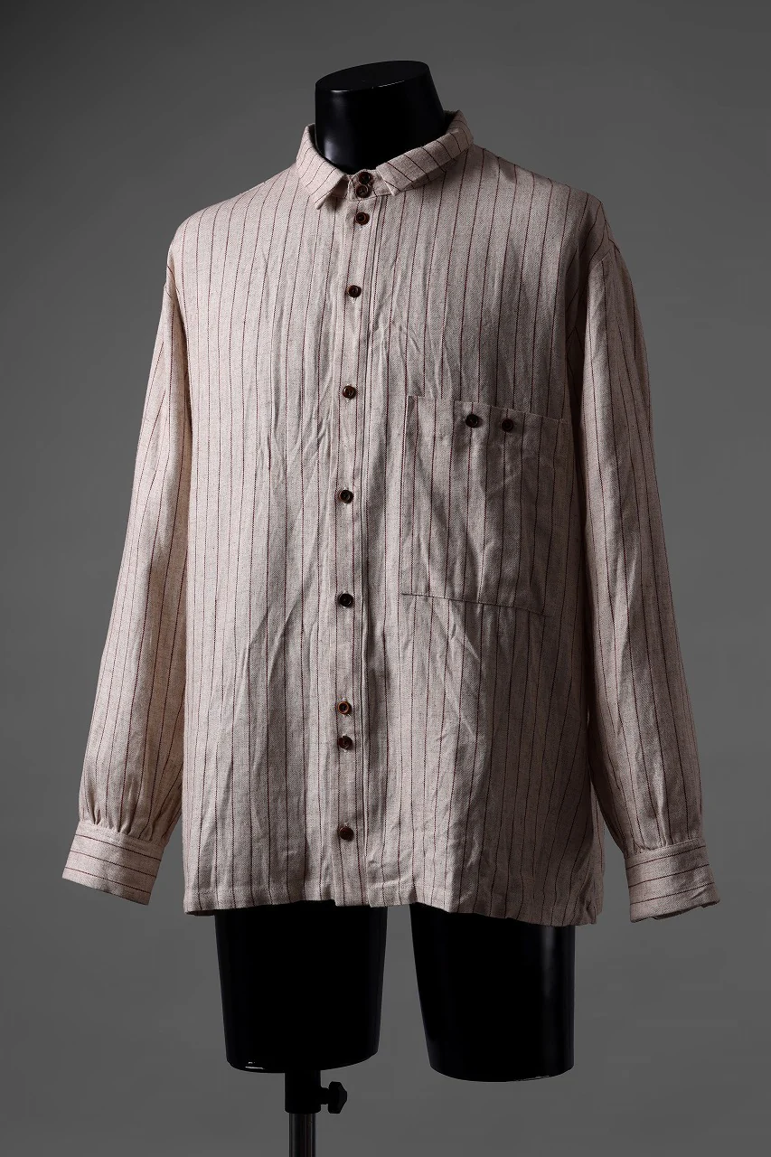 Aleksandr Manamis exclusive SHORT COLLAR REGULAR SHIRT (RED STRIPE) - Image 3