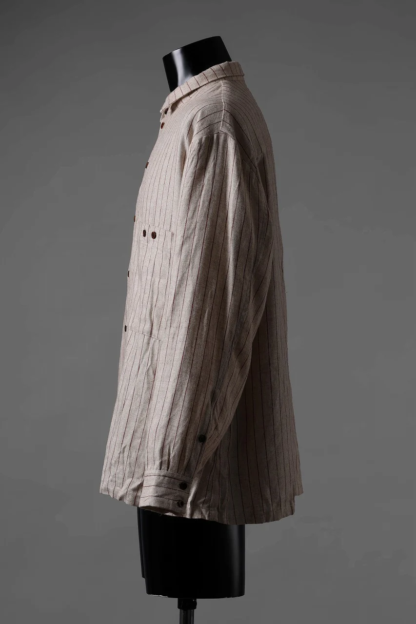 Aleksandr Manamis exclusive SHORT COLLAR REGULAR SHIRT (RED STRIPE) - Image 4
