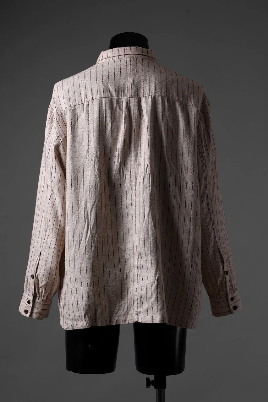 Aleksandr Manamis exclusive SHORT COLLAR REGULAR SHIRT (RED STRIPE) - Image 5