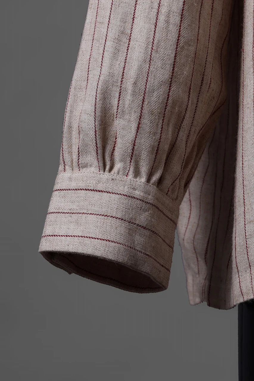 Aleksandr Manamis exclusive SHORT COLLAR REGULAR SHIRT (RED STRIPE) - Image 9