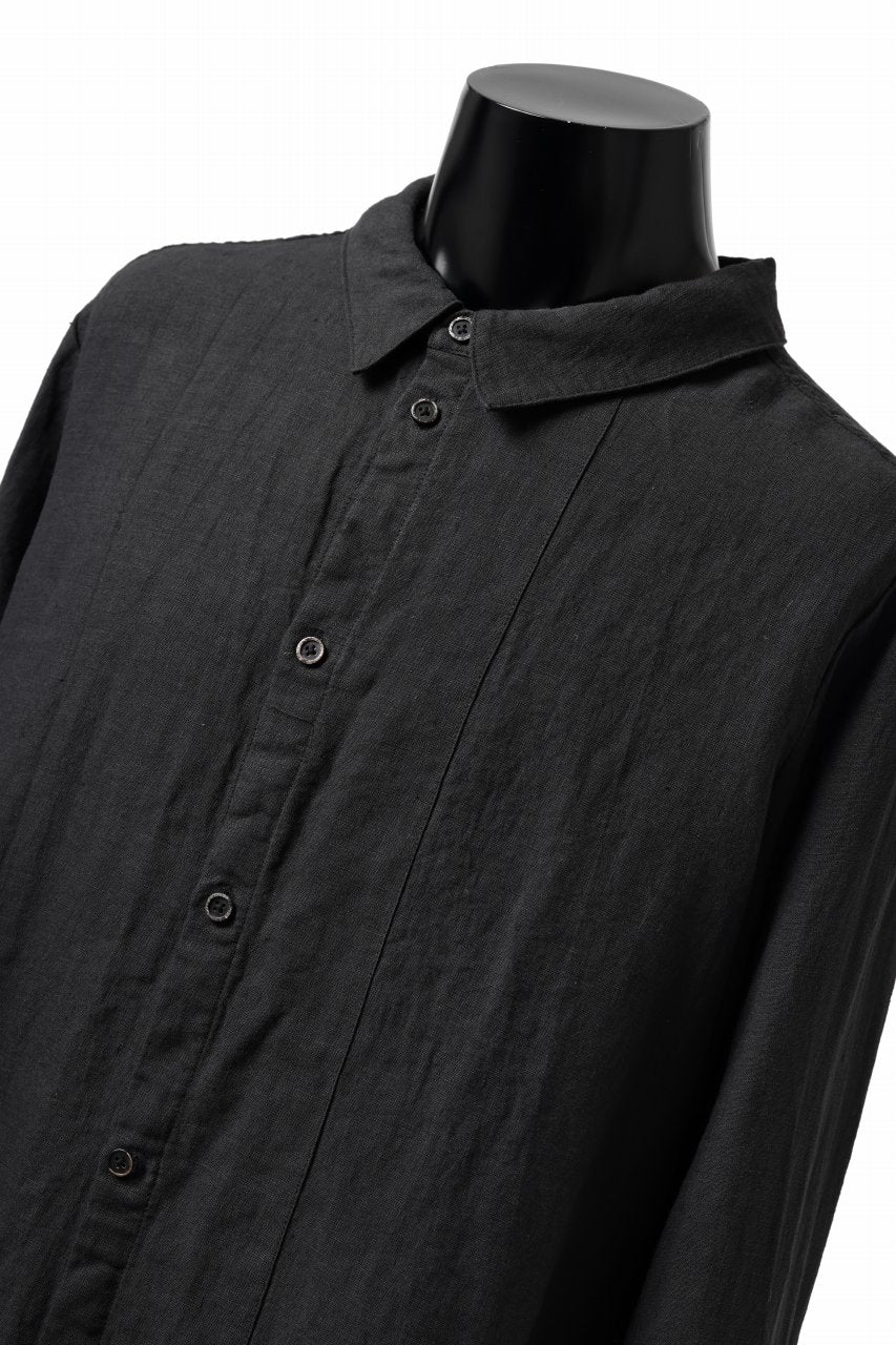 Aleksandr Manamis exclusive Wide Placket Shirt (BLACK) - Image 11