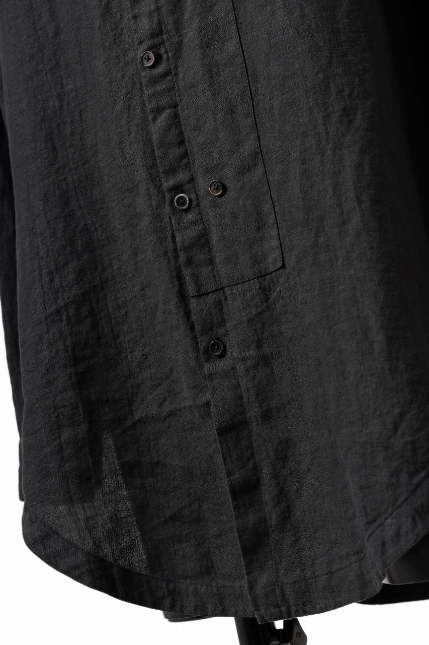 Aleksandr Manamis exclusive Wide Placket Shirt (BLACK) - Image 13