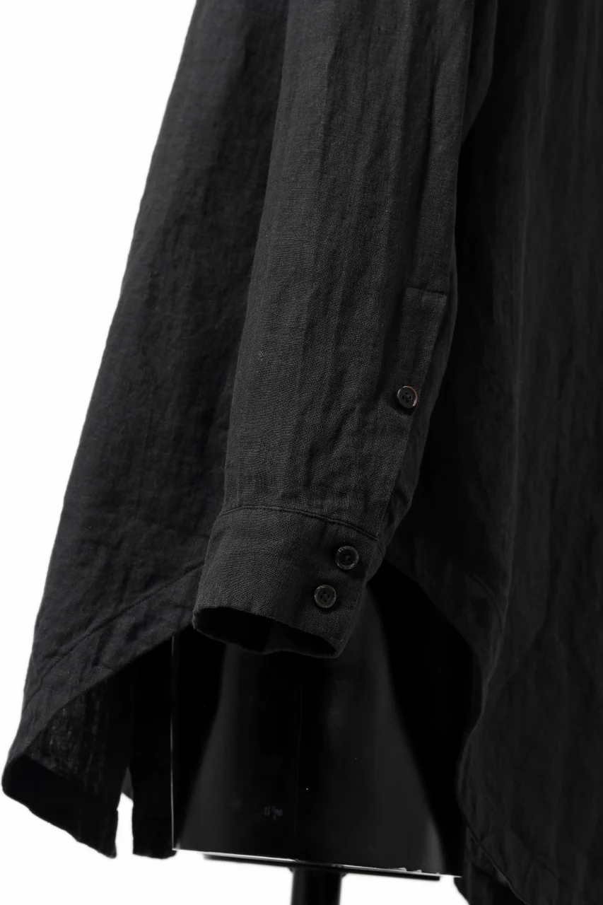 Aleksandr Manamis exclusive Wide Placket Shirt (BLACK) - Image 14