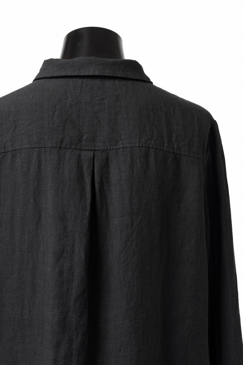 Aleksandr Manamis exclusive Wide Placket Shirt (BLACK) - Image 15