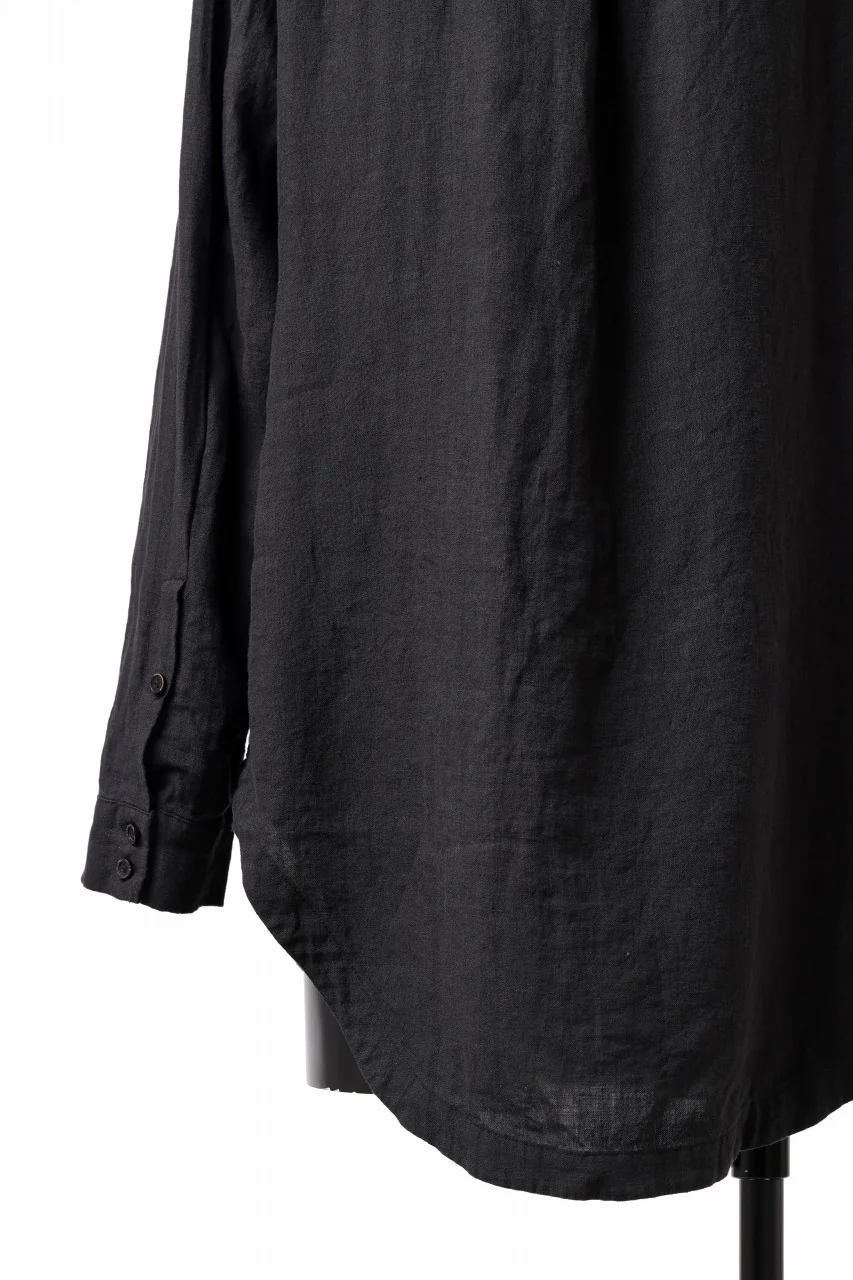Aleksandr Manamis exclusive Wide Placket Shirt (BLACK) - Image 16
