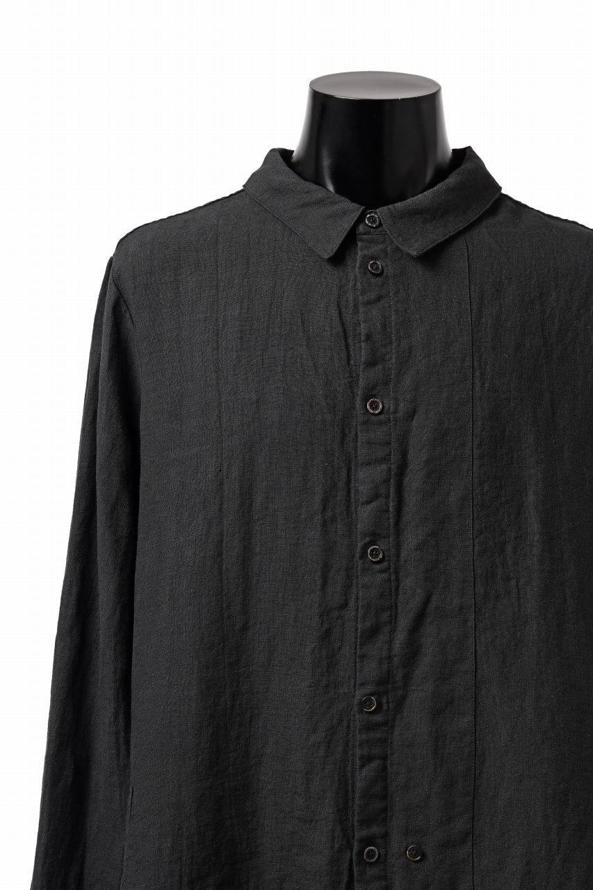 Aleksandr Manamis exclusive Wide Placket Shirt (BLACK) - Image 6