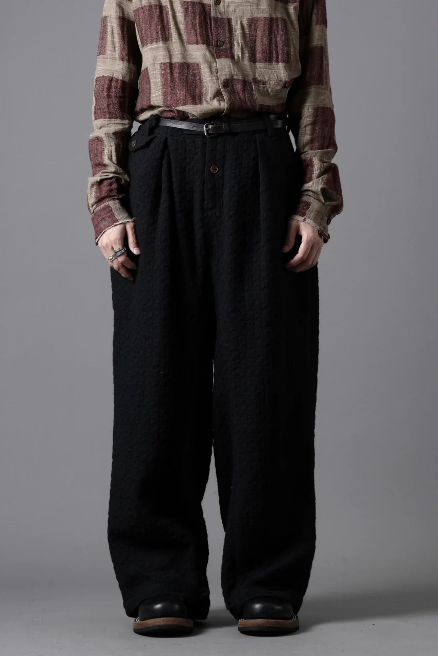 Aleksandr Manamis exclusive WOOLEN POCKET WIDE PANT (BLACK) - Image 3