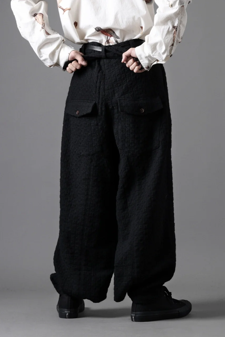 Aleksandr Manamis exclusive WOOLEN POCKET WIDE PANT (BLACK) - Image 7