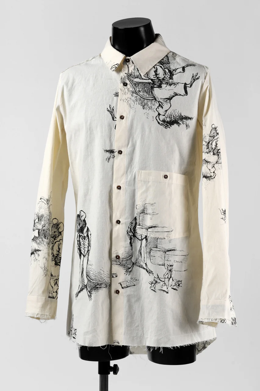 Aleksandr Manamis Fable Patterned Shirt (ECRU) - Image 2