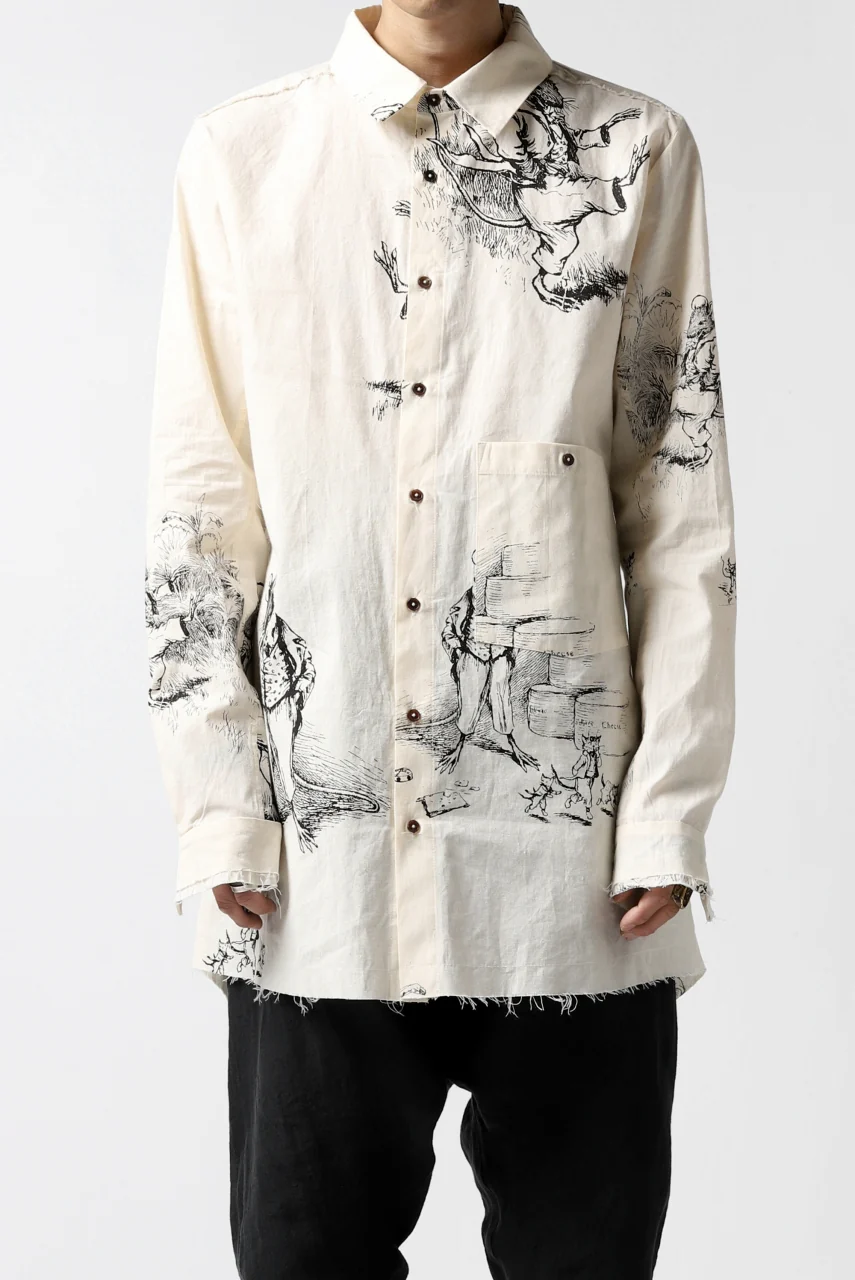 Aleksandr Manamis Fable Patterned Shirt (ECRU) - Image 32