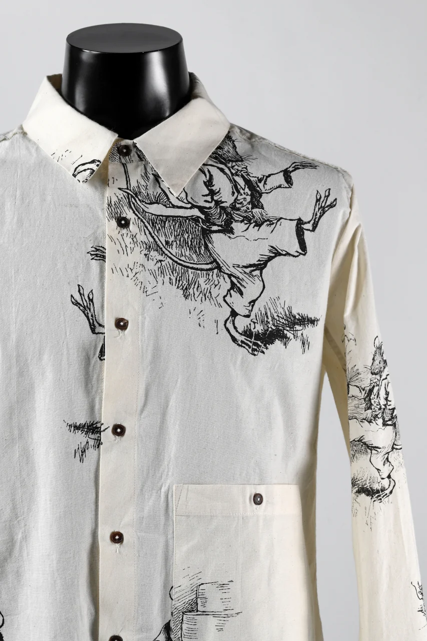 Aleksandr Manamis Fable Patterned Shirt (ECRU) - Image 4