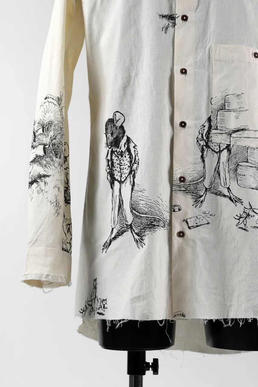 Aleksandr Manamis Fable Patterned Shirt (ECRU) - Image 8