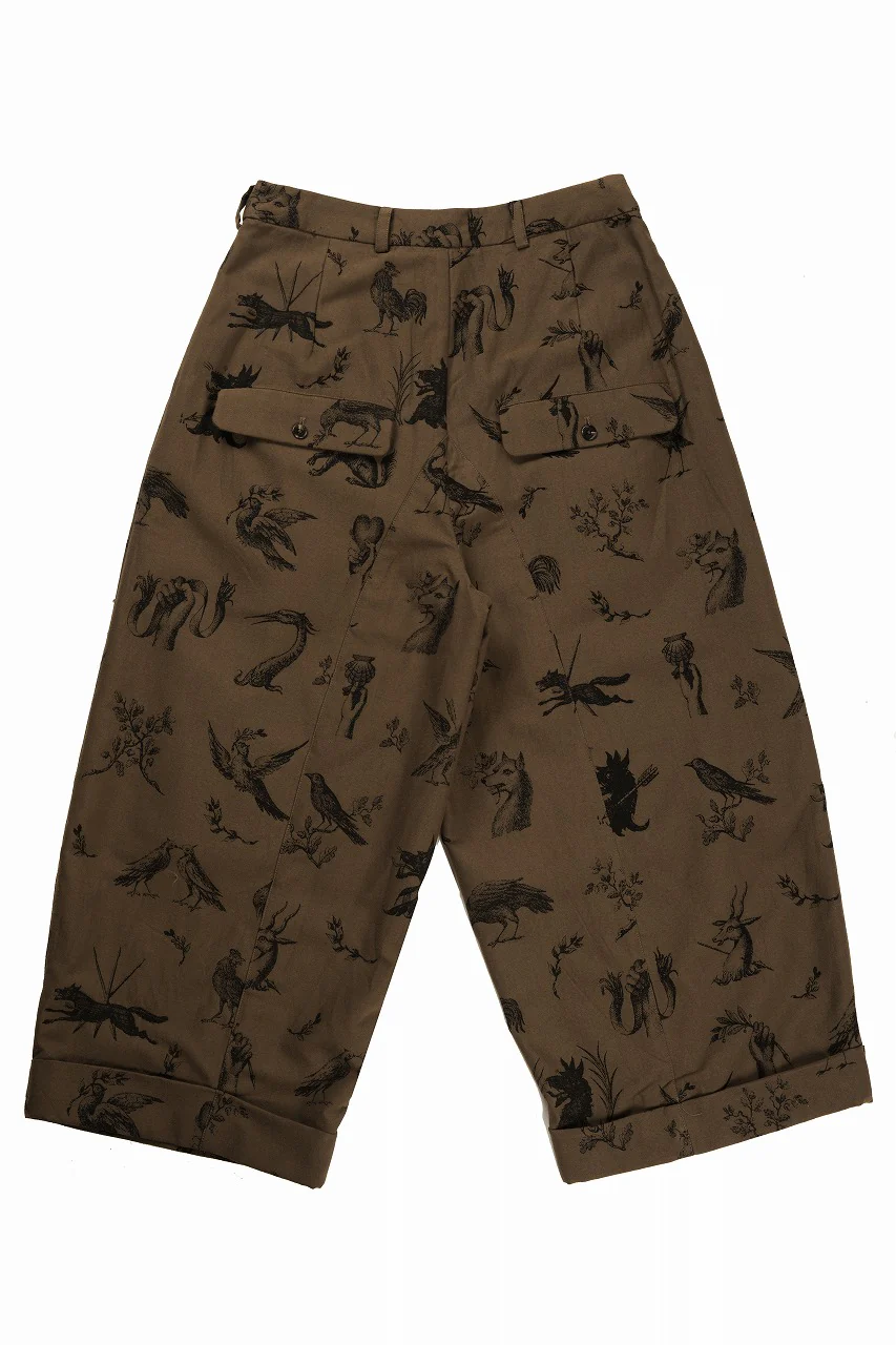Aleksandr Manamis JACQUARD WIDE CROP PANT (NOIR NOIR) - Image 4