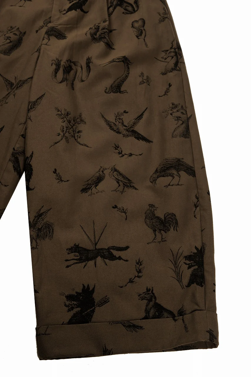 Aleksandr Manamis JACQUARD WIDE CROP PANT (NOIR NOIR) - Image 7