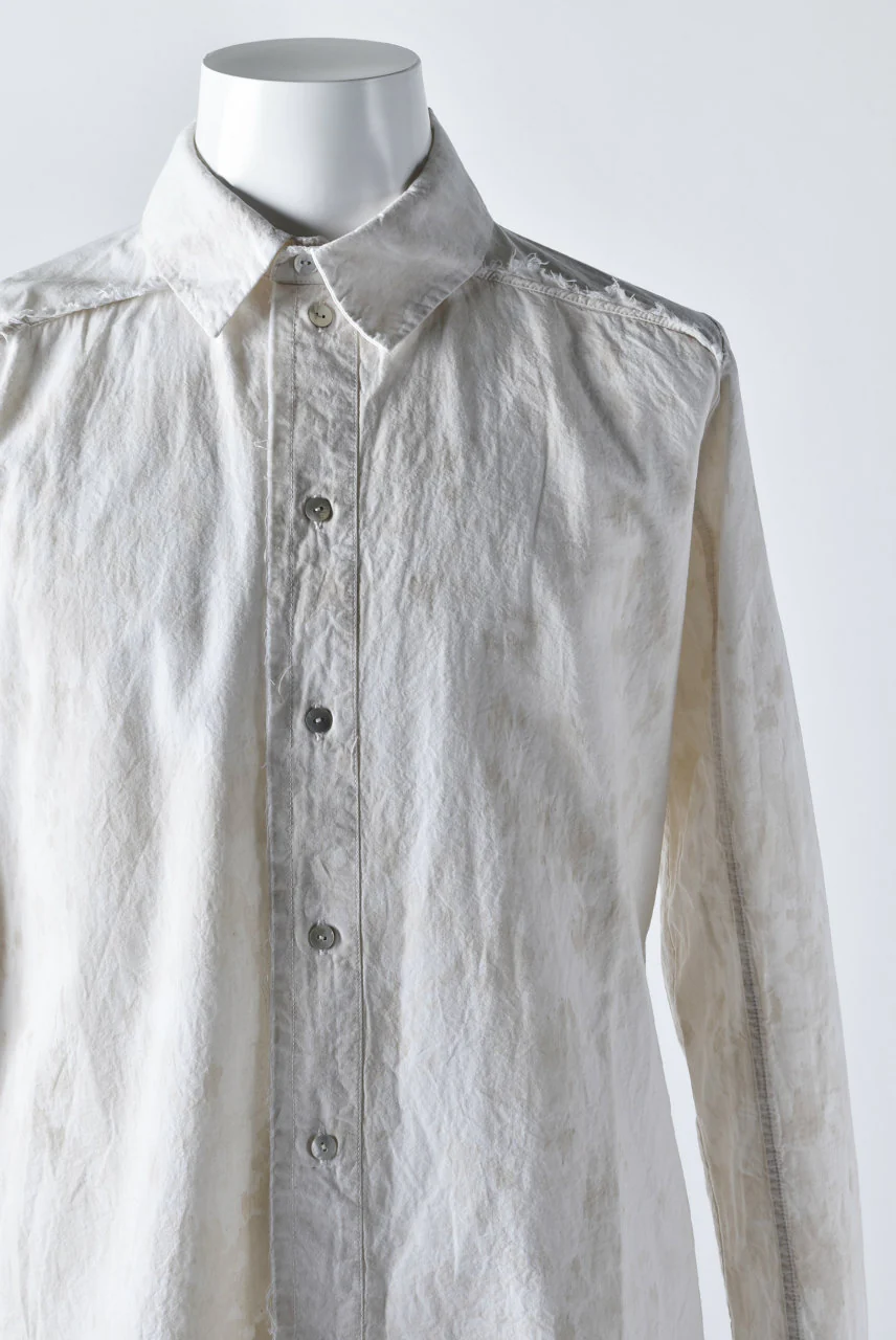 Aleksandr Manamis LAYERED PLACKET SHIRT / Tea Stain Dyed - Image 6