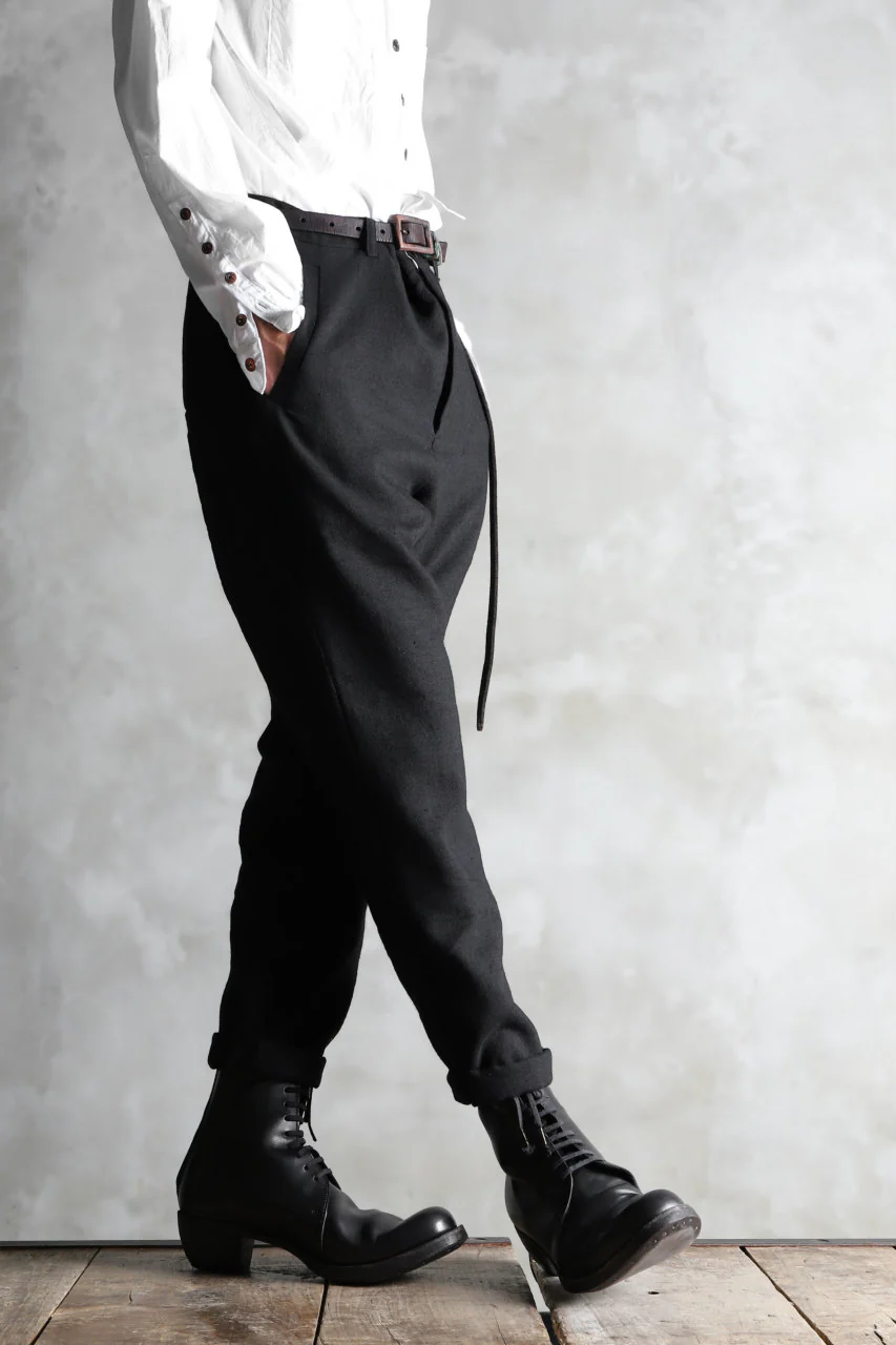 Aleksandr Manamis Lean Slim tapered pants / wool+linen cloth - Image 25