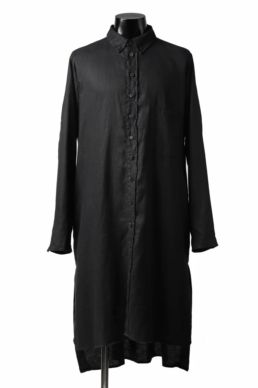 Aleksandr Manamis Long Box Pleat Shirt (BLACK)