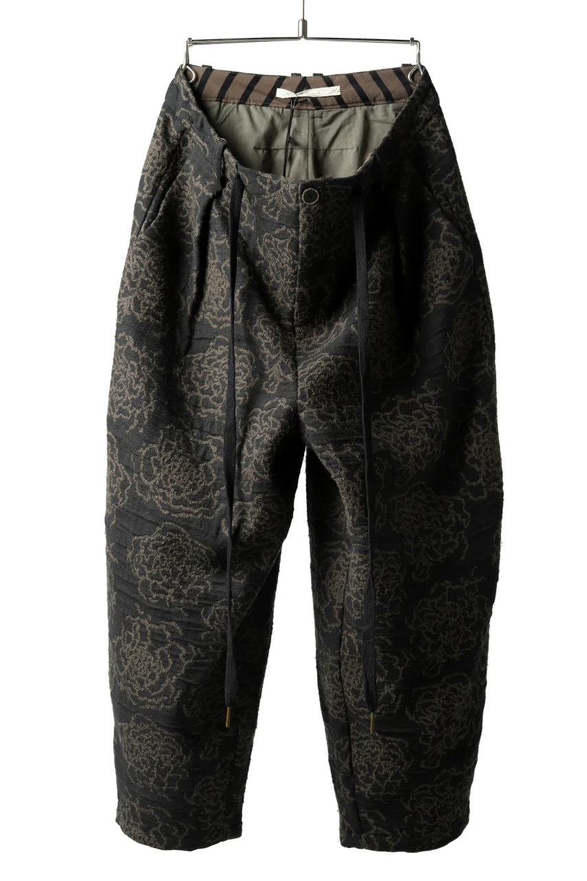 Aleksandr Manamis Loose Cropped Pant  / Jacquard (BLACK BROWN)