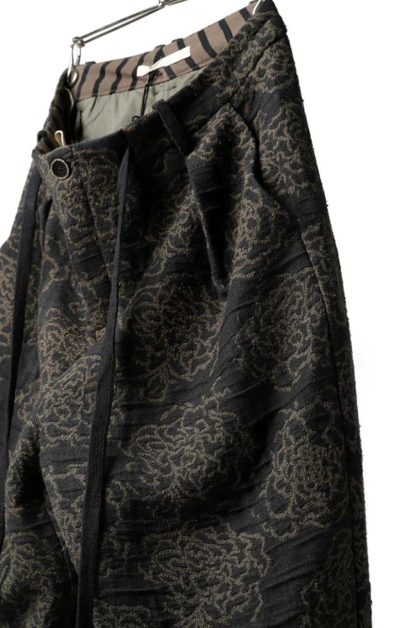 Aleksandr Manamis Loose Cropped Pant  / Jacquard (BLACK BROWN) - Image 12