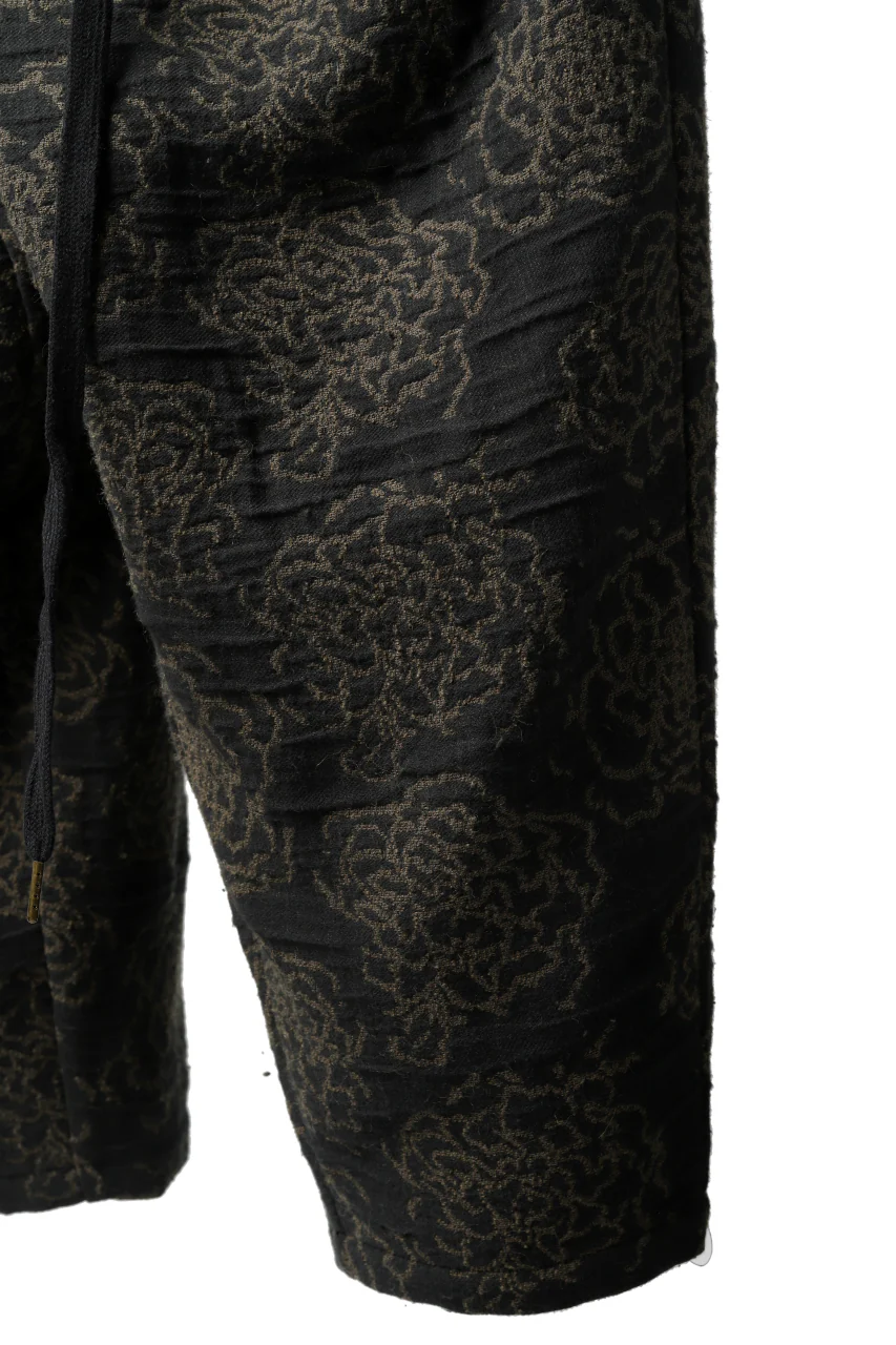 Aleksandr Manamis Loose Cropped Pant  / Jacquard (BLACK BROWN) - Image 13