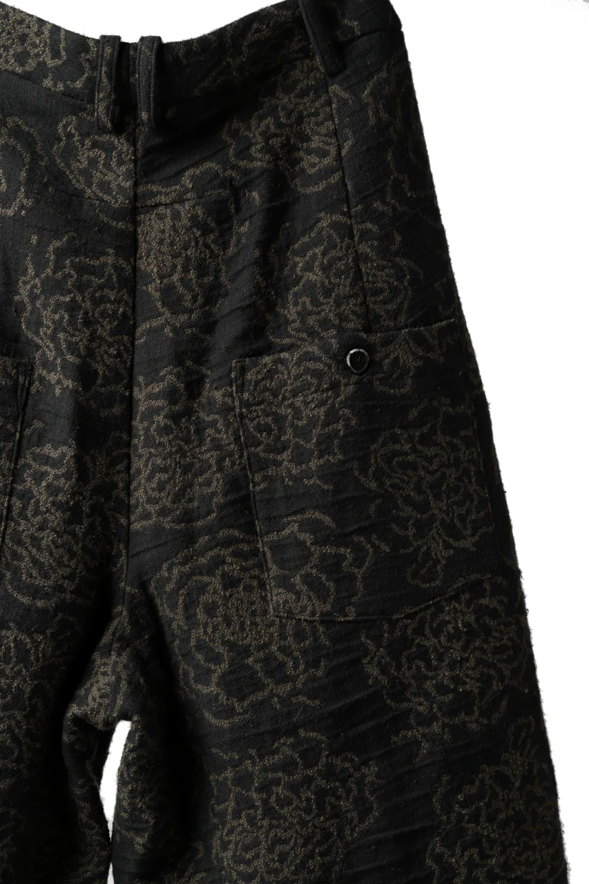 Aleksandr Manamis Loose Cropped Pant  / Jacquard (BLACK BROWN) - Image 15