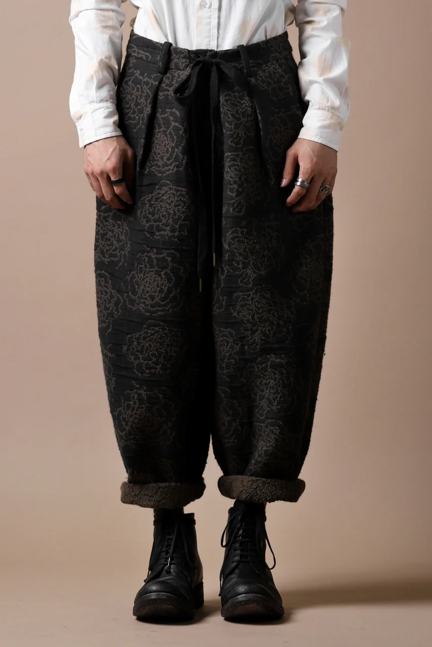 Aleksandr Manamis Loose Cropped Pant  / Jacquard (BLACK BROWN) - Image 18
