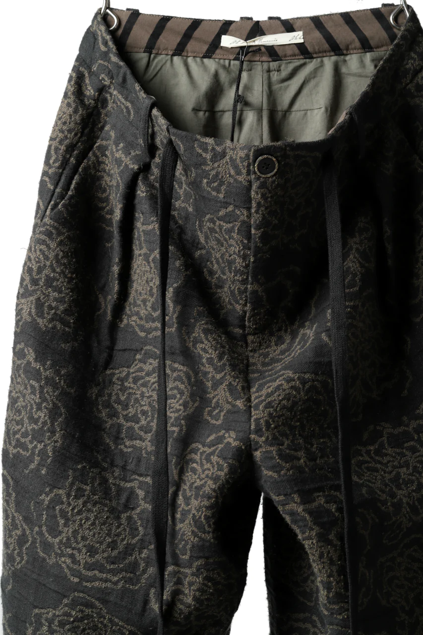 Aleksandr Manamis Loose Cropped Pant  / Jacquard (BLACK BROWN) - Image 6