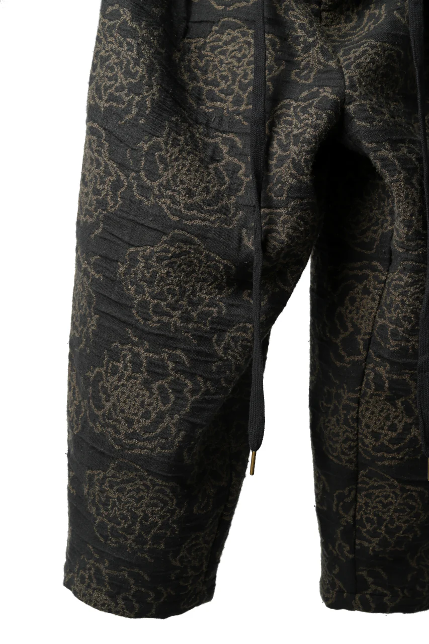 Aleksandr Manamis Loose Cropped Pant  / Jacquard (BLACK BROWN) - Image 8