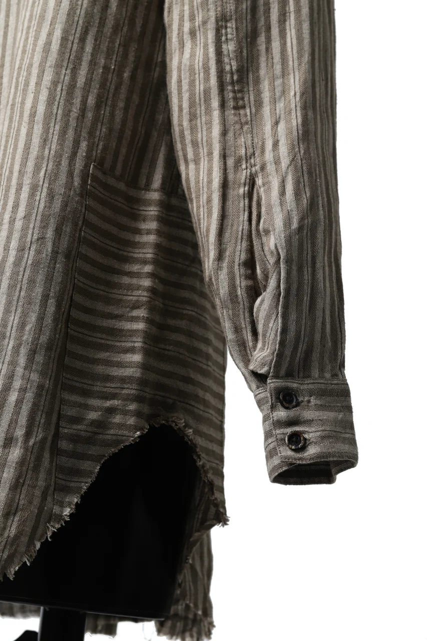 Aleksandr Manamis Mended Shirt (BROWN STRIPE) - Image 12