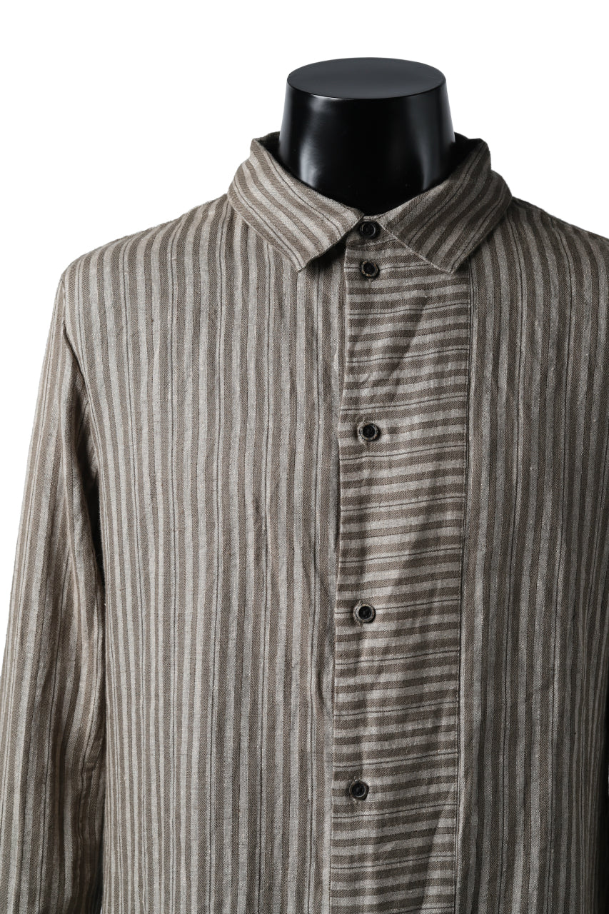 Aleksandr Manamis Mended Shirt (BROWN STRIPE) - Image 14
