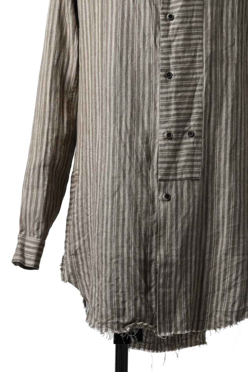 Aleksandr Manamis Mended Shirt (BROWN STRIPE) - Image 16
