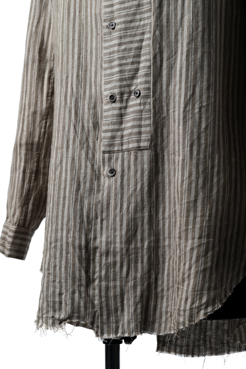 Aleksandr Manamis Mended Shirt (BROWN STRIPE) - Image 18