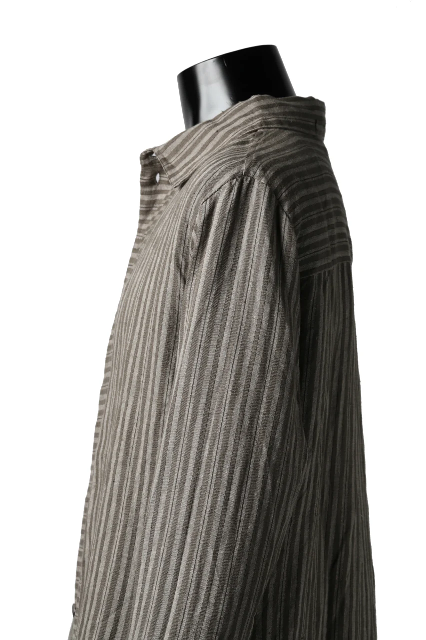 Aleksandr Manamis Mended Shirt (BROWN STRIPE) - Image 19