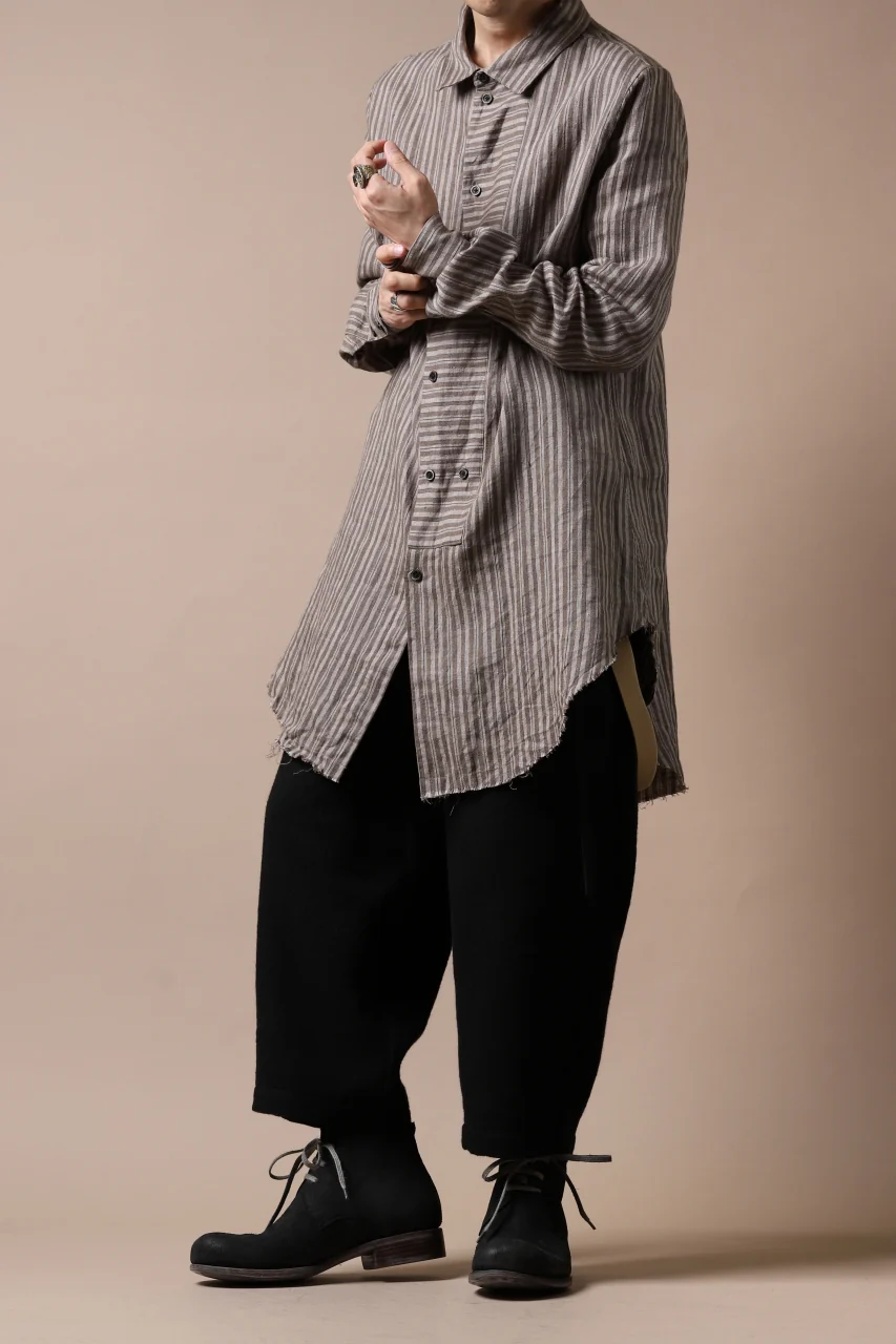 Aleksandr Manamis Mended Shirt (BROWN STRIPE) - Image 25
