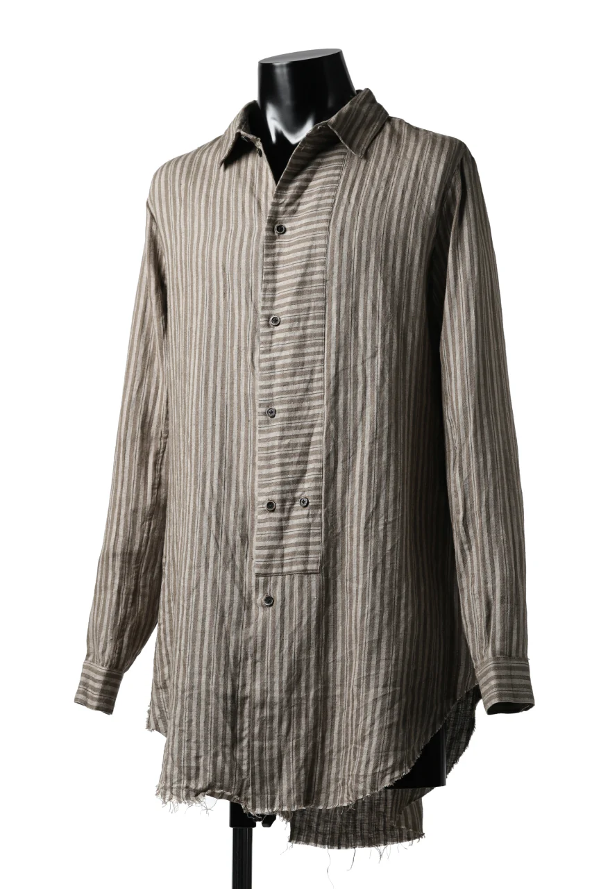 Aleksandr Manamis Mended Shirt (BROWN STRIPE) - Image 3