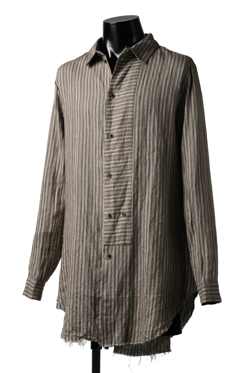 Aleksandr Manamis Mended Shirt (BROWN STRIPE) - Image 4