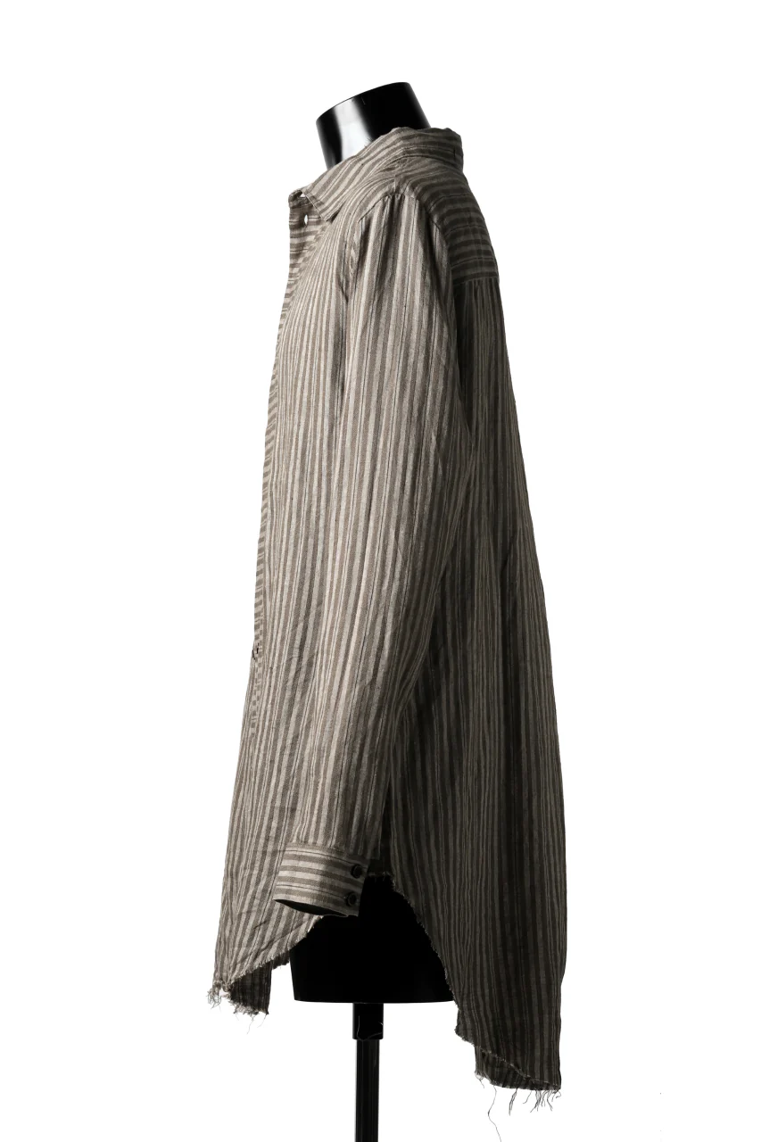 Aleksandr Manamis Mended Shirt (BROWN STRIPE) - Image 5