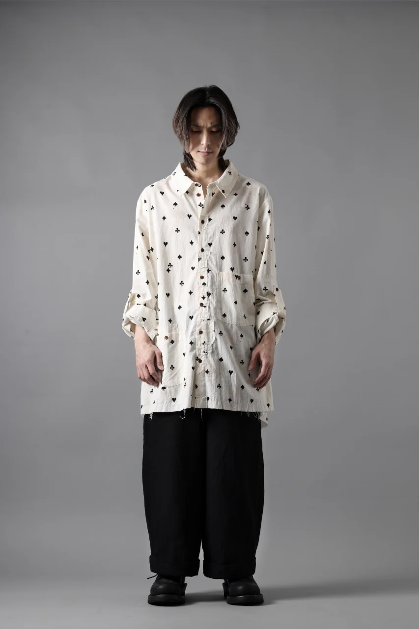 Aleksandr Manamis Mended Shirt / Tea Stain Dyed Cotton Gauze (QUATRE) - Image 23